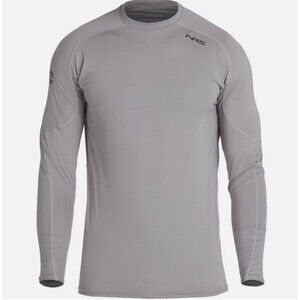 NRS Mens Rash Guard sz Medium Gray Stretch Swim Paddle Raft Surf Beach UPF50 NWT